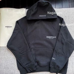 Men’s Fear of god essentials pullover hoodie black XS S